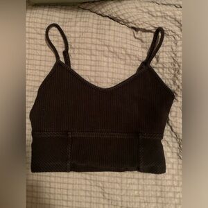 American Eagle X Ziegler small black cropped tank top